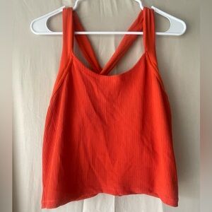 Athleta Bold Orange Crop Top